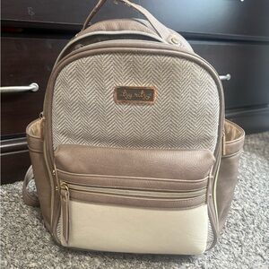 Itzy Ritzy Baby Bag in Brown and Cream with Structured Design